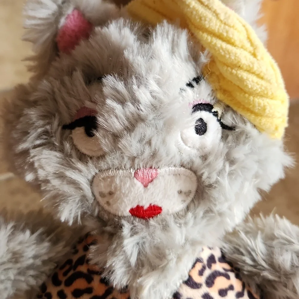 BARK Gray Cat Doll in Leopard Dress and Sting Ray Dog Toys
